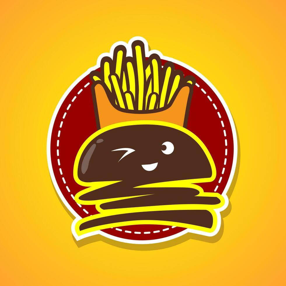 Burfrench Logo mascot amazing illustration for your branding business vector