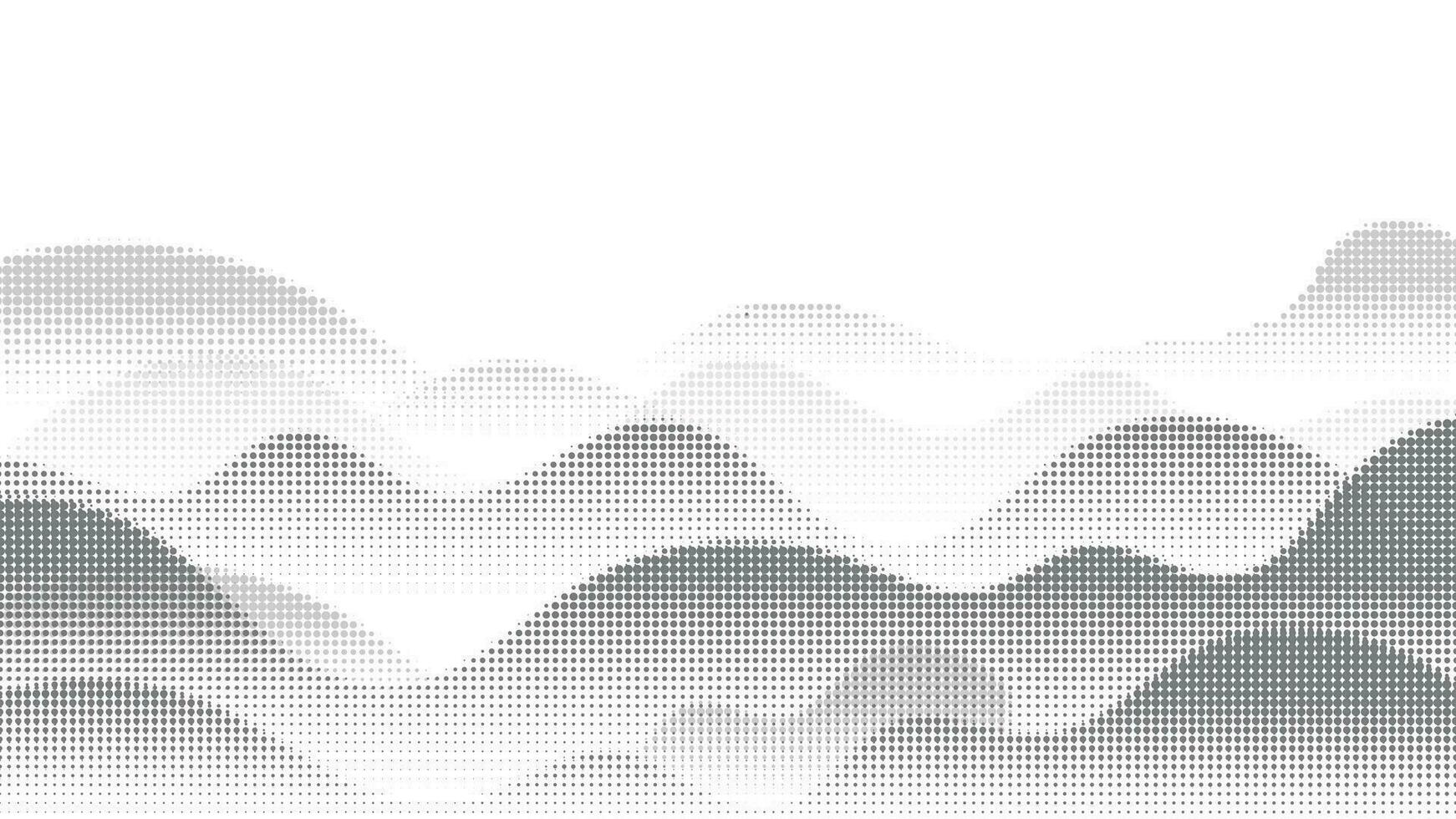 Abstract mountain background vector. Mountain landscape with fading dot effect, gradient dot grunge texture. Sand effect hills art wallpaper design for print, wall art, cover and interior. vector