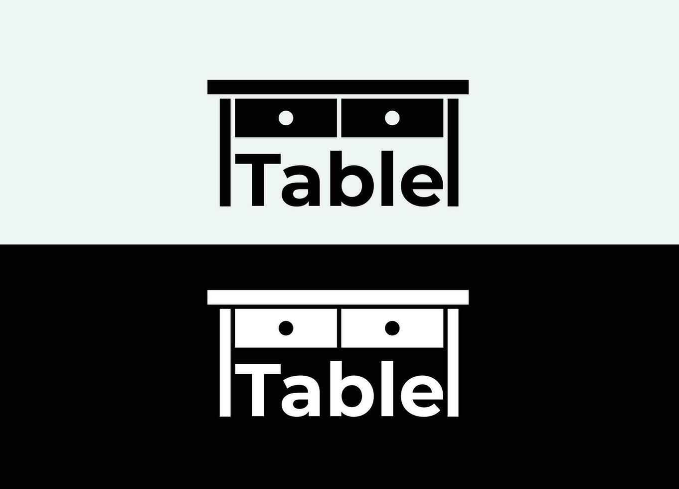 table vector logo design template