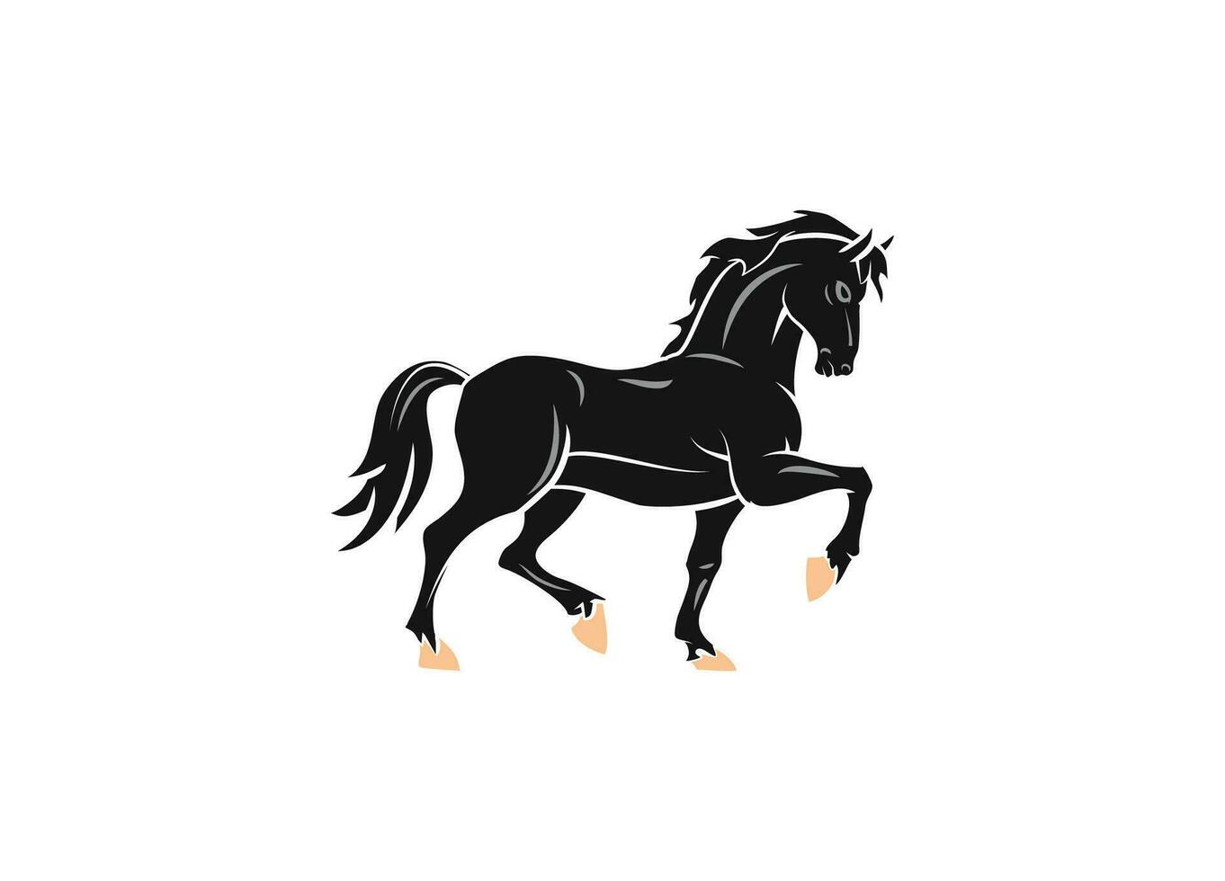 horse icon design template vector