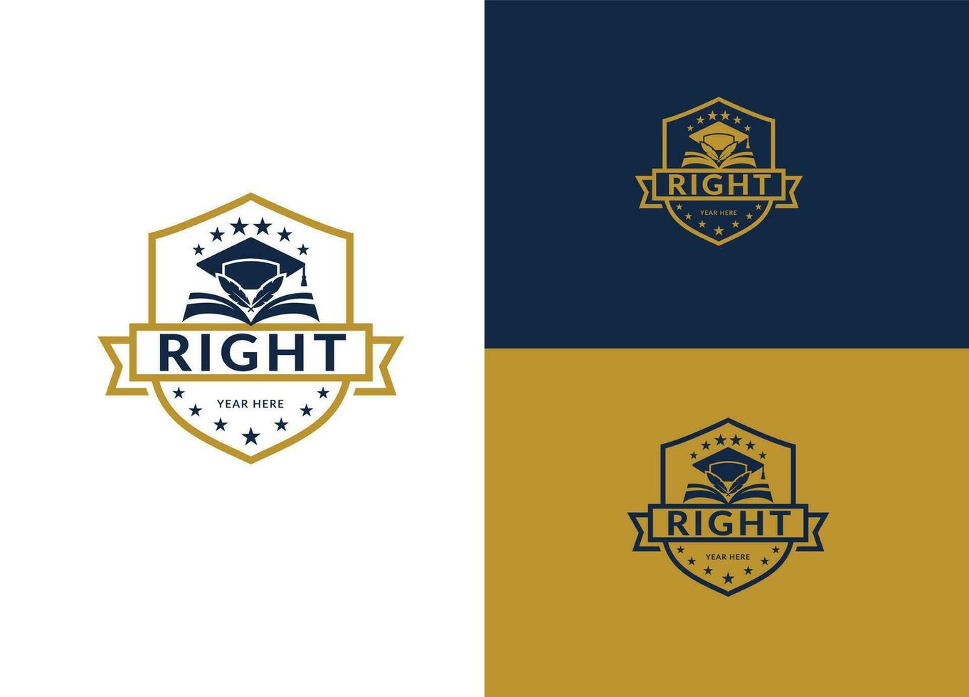 education institution vector logo design free template