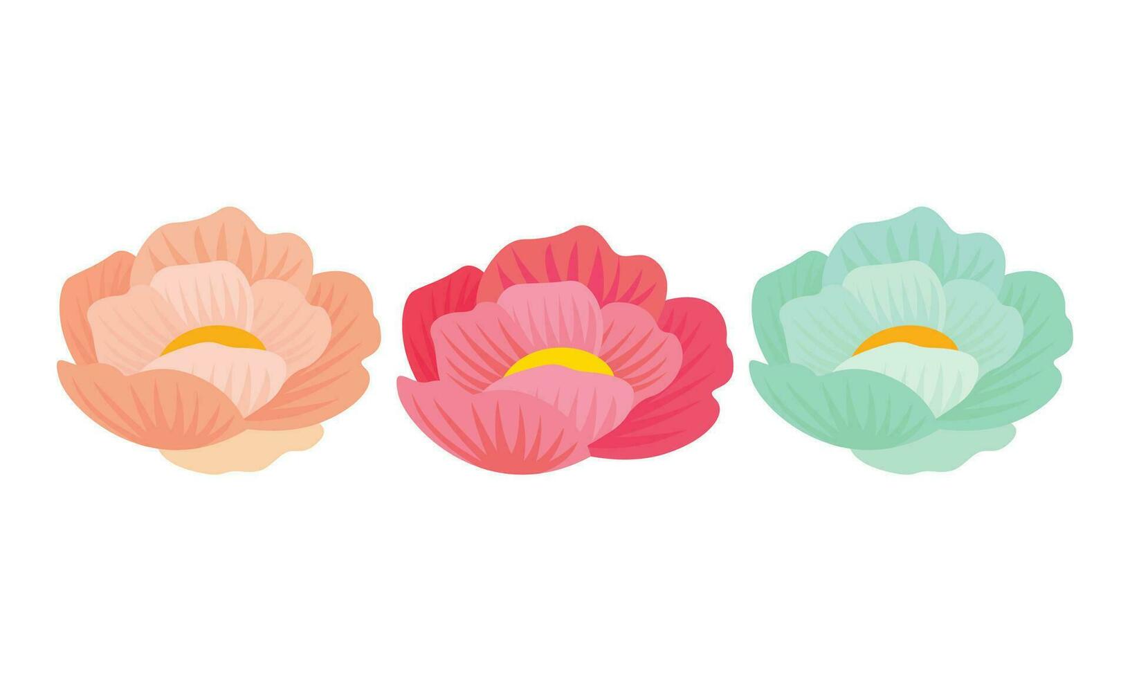 Vector organic flat flower collection