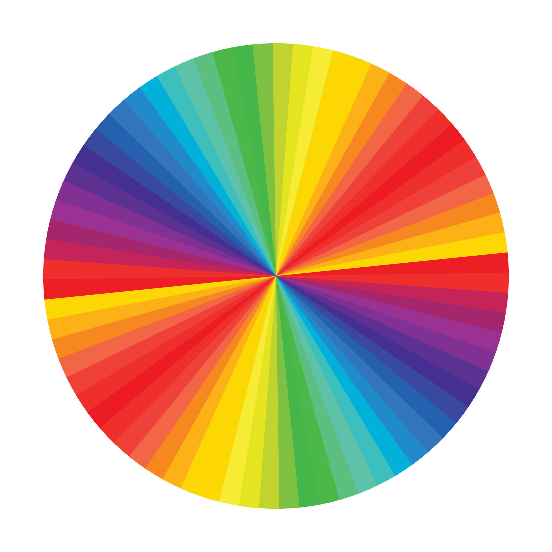 Vector colors spectrum rainbow. Vector round circle color palette