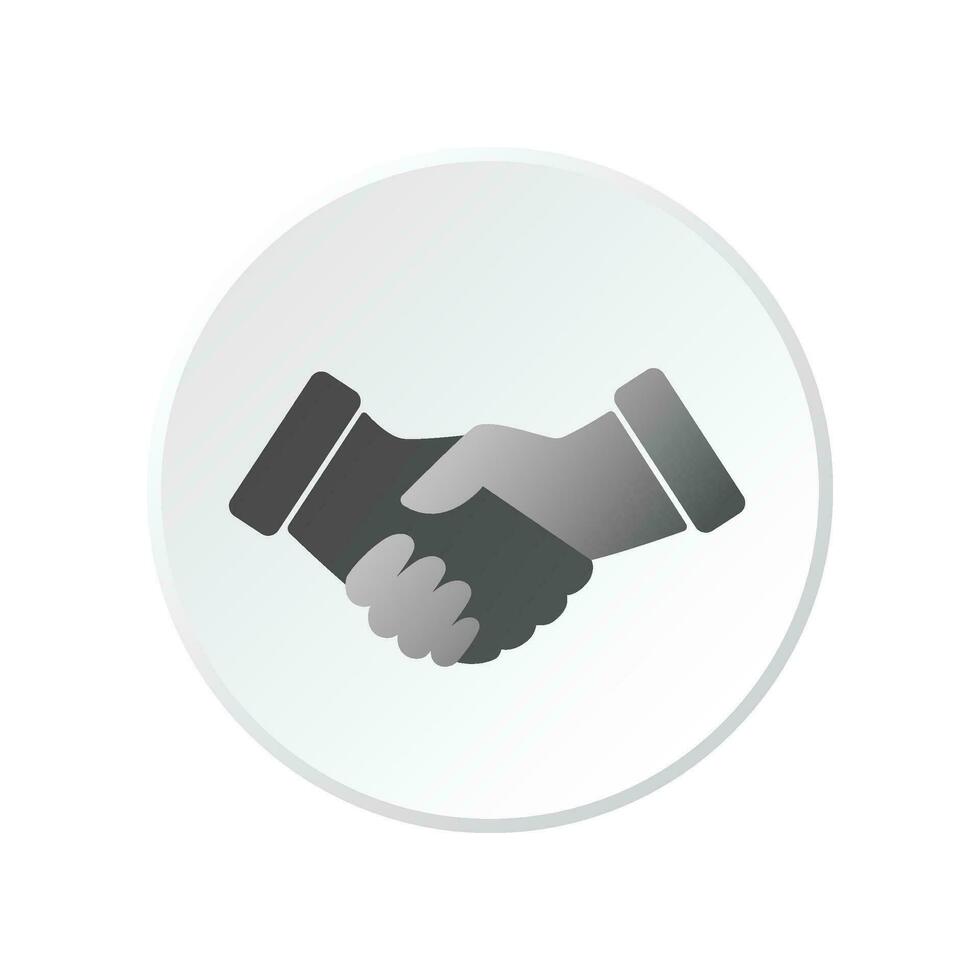 Vector illustration of shaking hands agreement