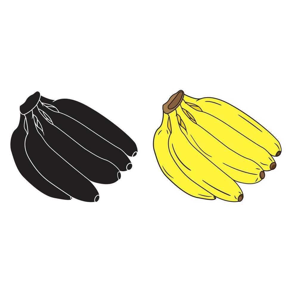 realistic illustration bananas, 3d vector icons. Banana isolated on white background, banana icon