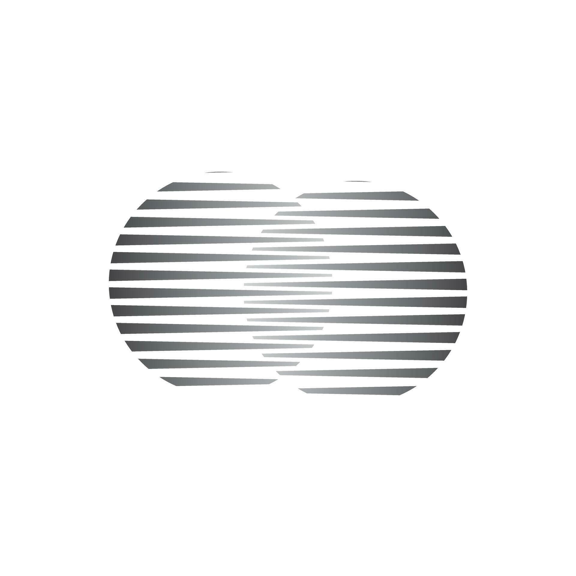 overlap icon in different style vector illustration. two colored and ...