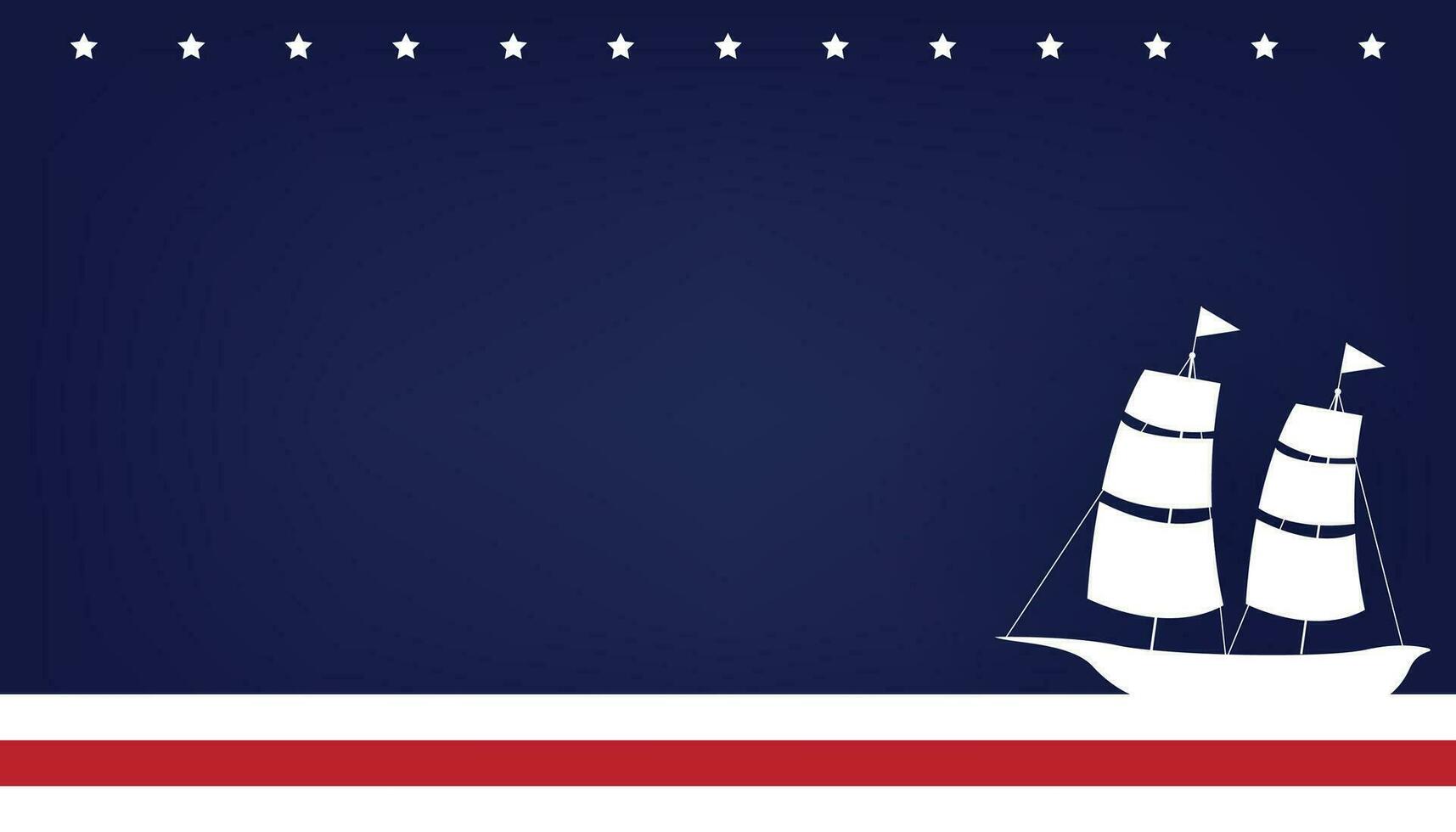 Columbus Day Background with ships and copy space area vector