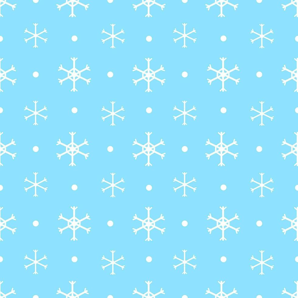 Abstract Seamless pattern of snowflakes and snow in minimal, cute style background vector