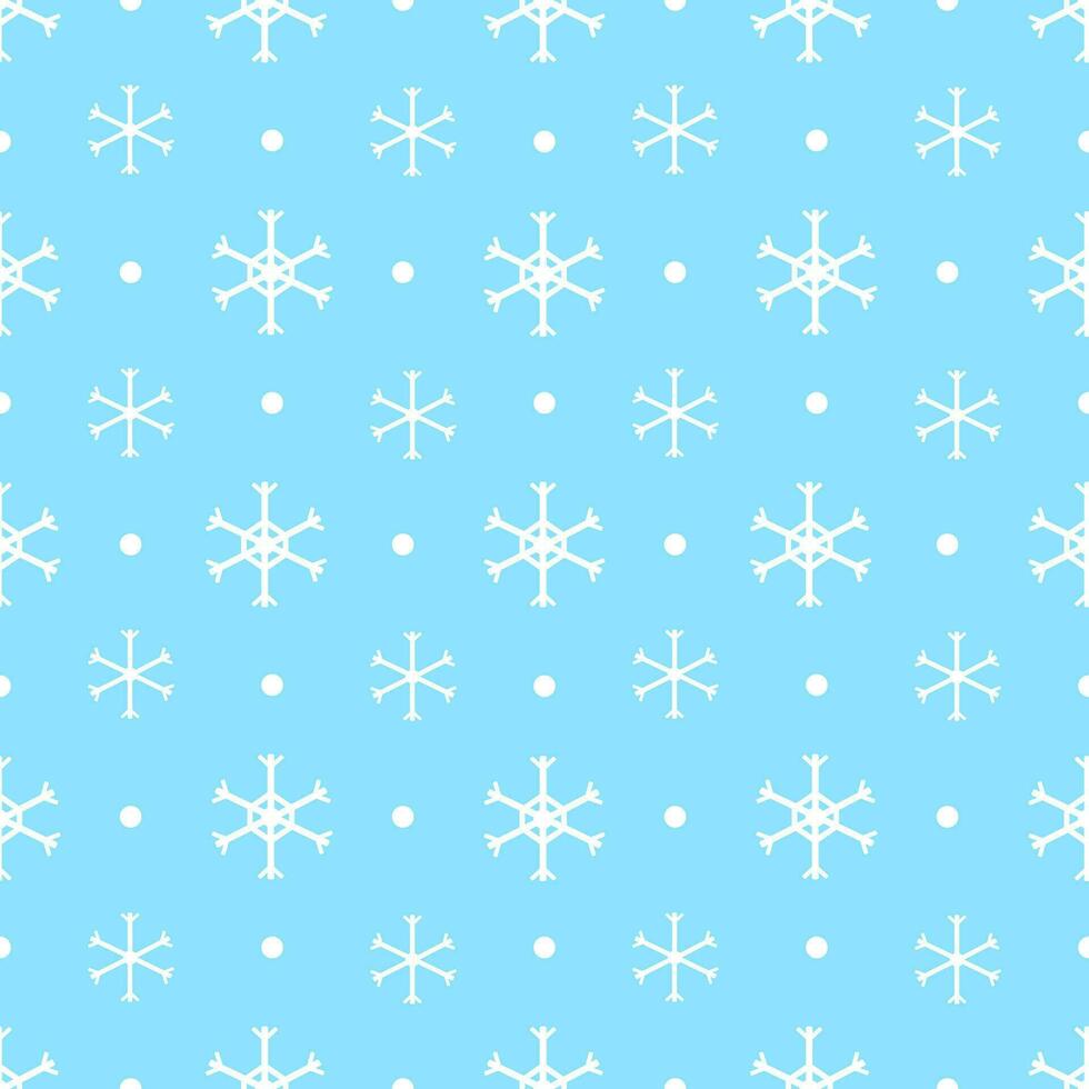 Abstract Seamless pattern of snowflakes and snow in minimal, cute style background vector