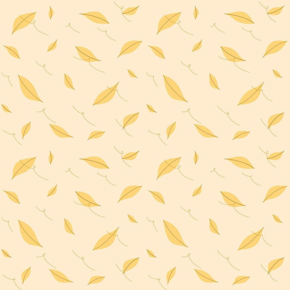 Seamless pattern of and leaf or leaves in autumn theme background for design, print, textile, paper wrap vector