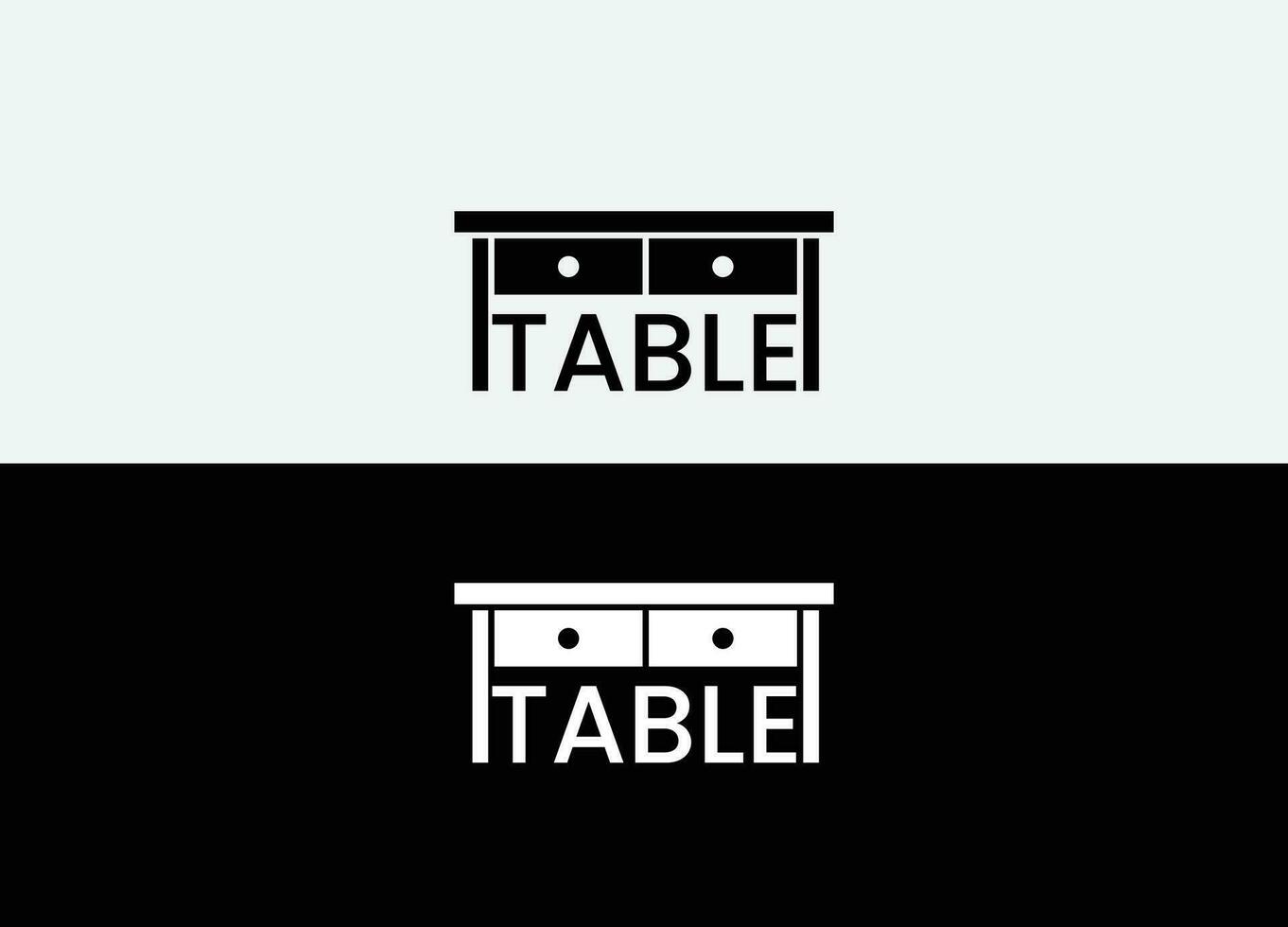 table vector logo design template