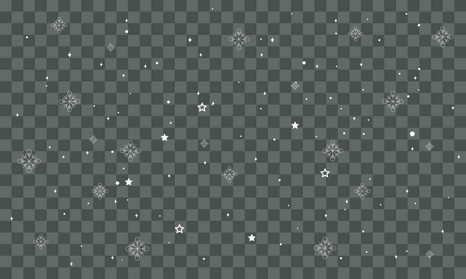 Vector christmas snow. falling snowflakes on dark background