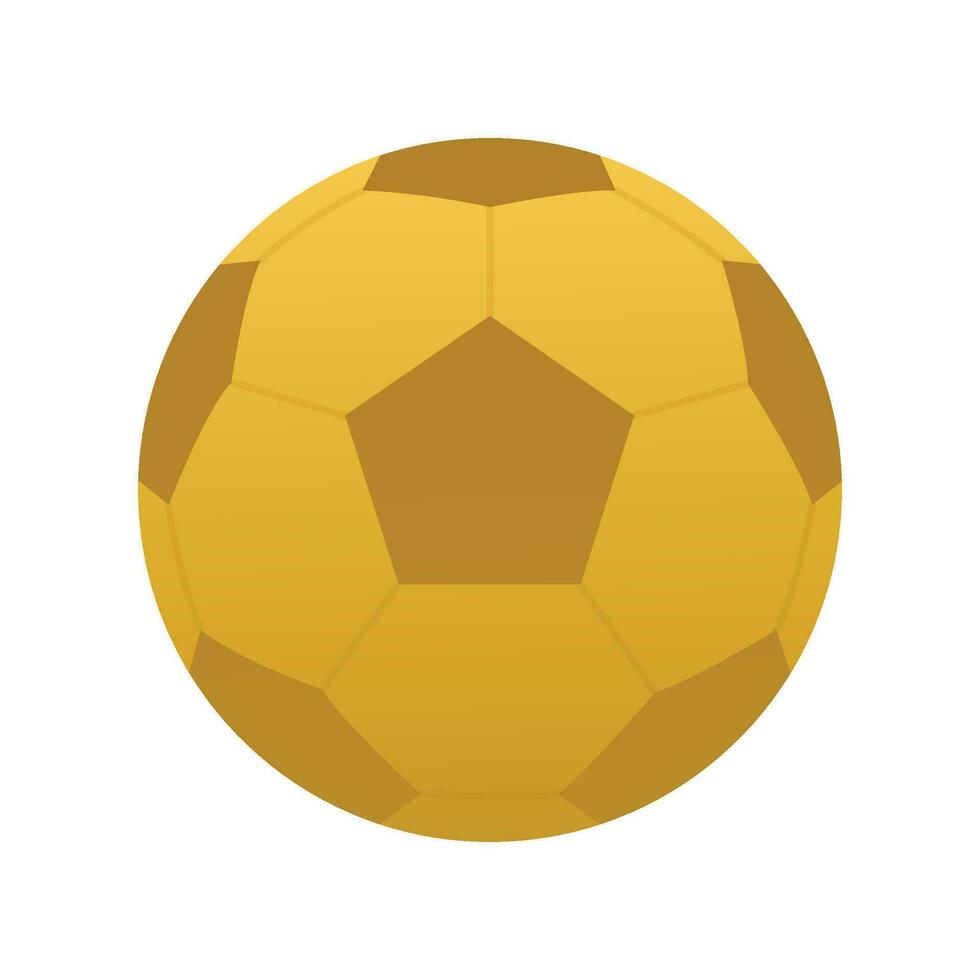 Vector handball ball in golden color