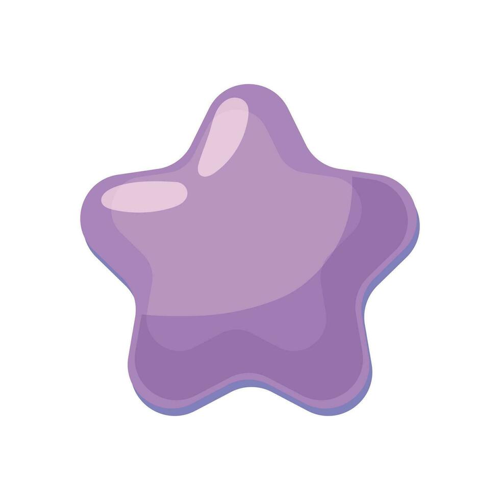 Vector star icon shiny purple star symbol