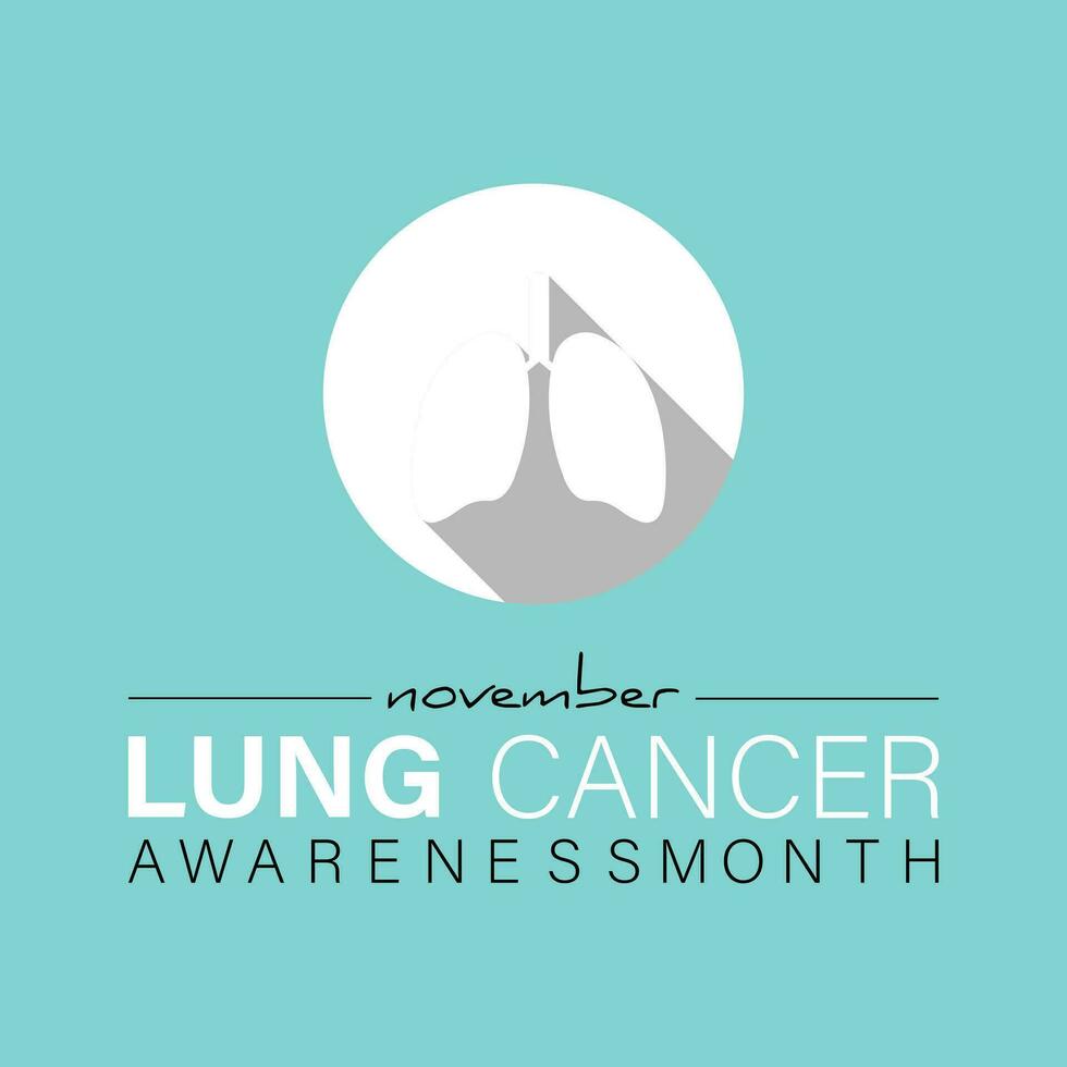 Lung cancer awareness month - November .Banner, poster, card, background design. vector