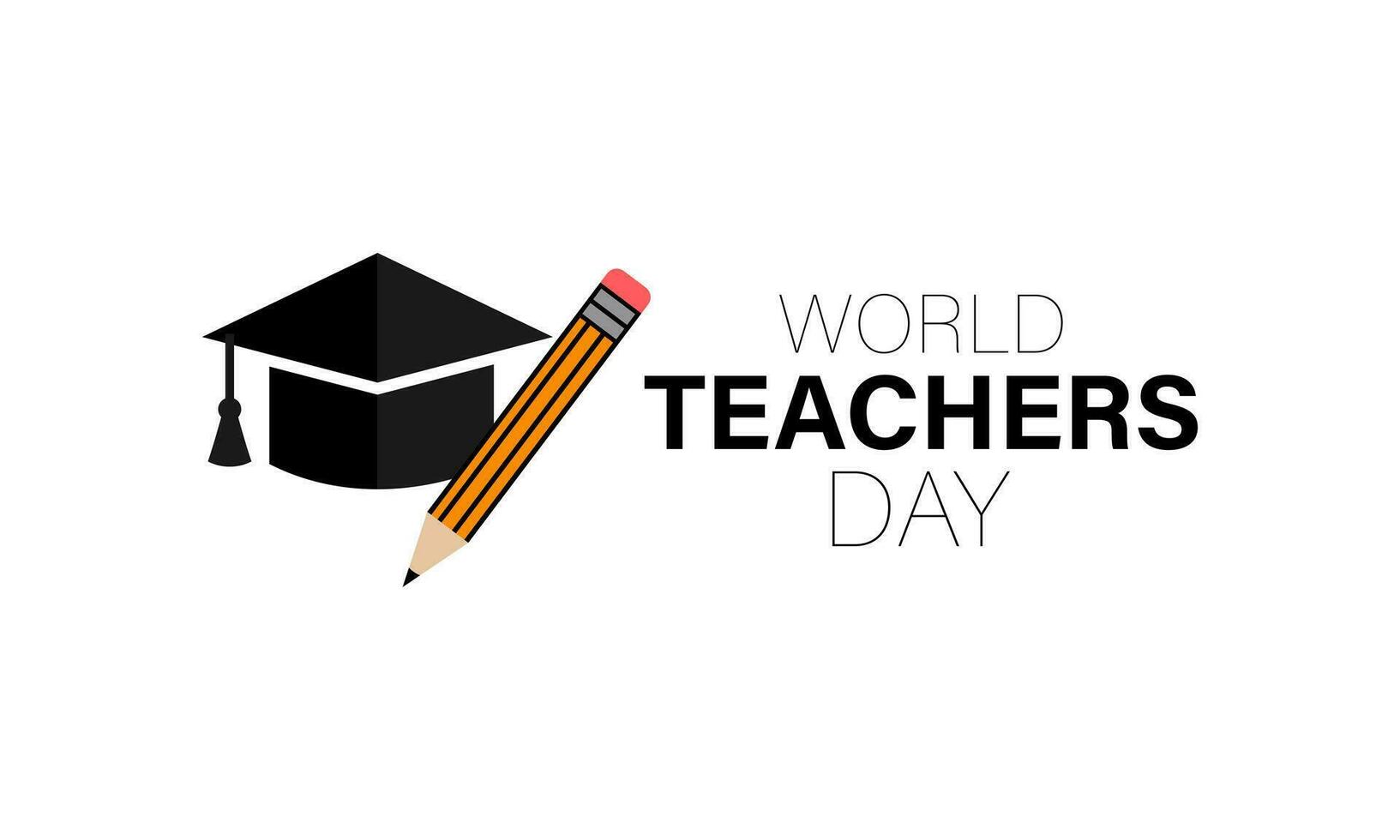 Teachers day concept greetings background with typography and books vector illustration with school equipment for social media post, flyer, banner .