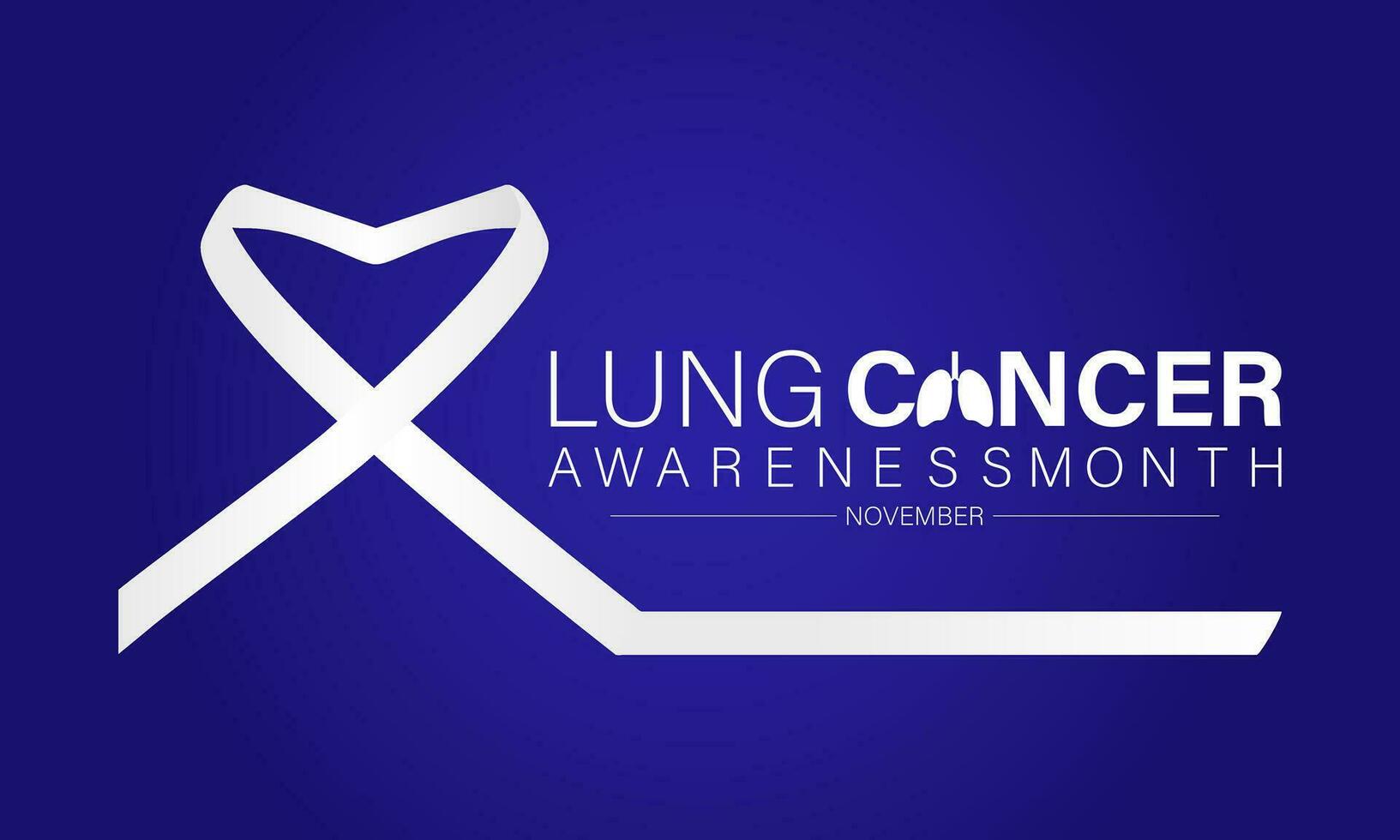 Lung cancer awareness month - November .Banner, poster, card, background design. vector