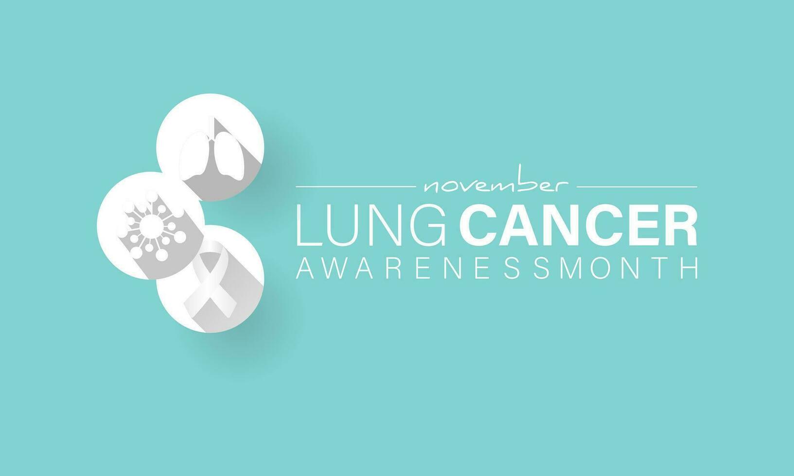 Lung cancer awareness month - November .Banner, poster, card, background design. vector