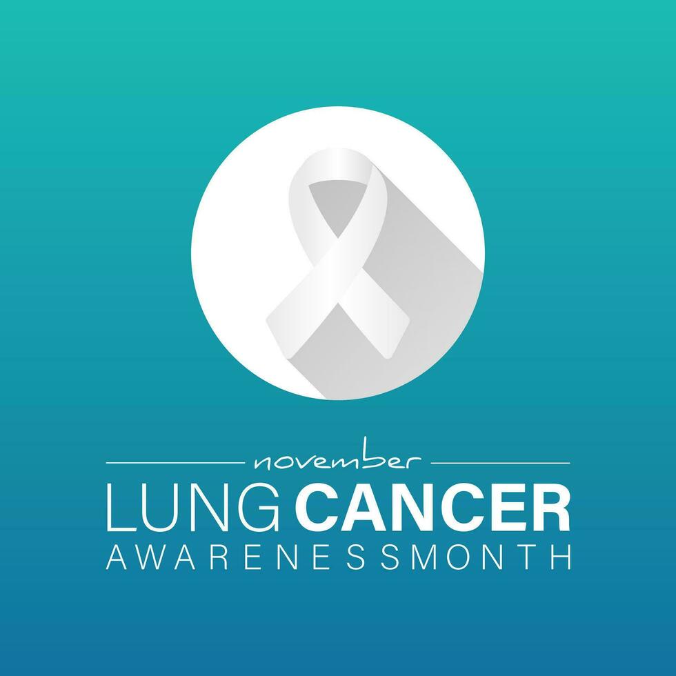 Lung cancer awareness month - November .Banner, poster, card, background design. vector