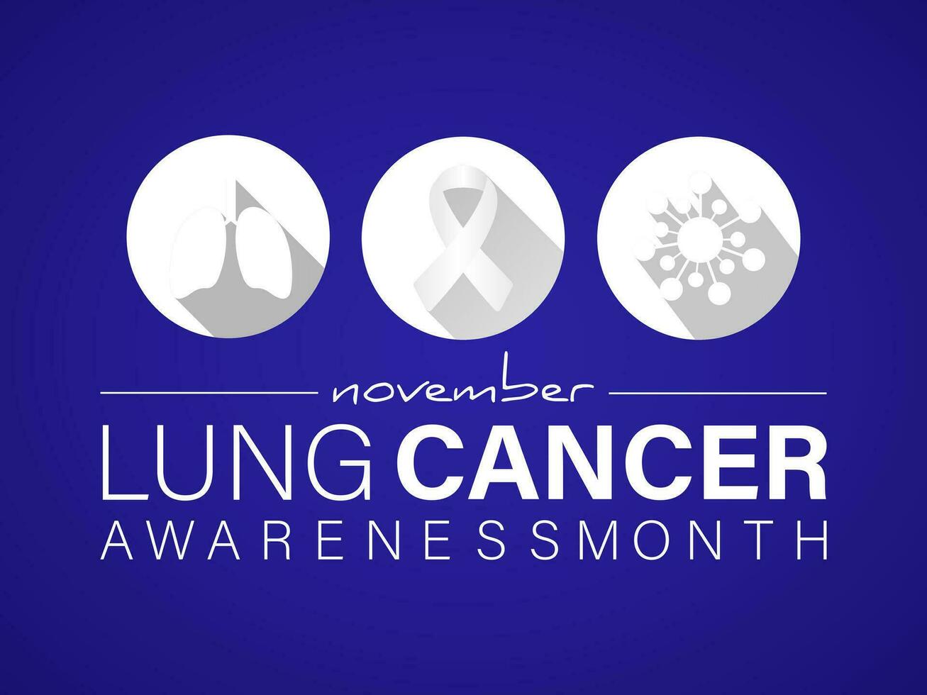 Lung cancer awareness month - November .Banner, poster, card, background design. vector