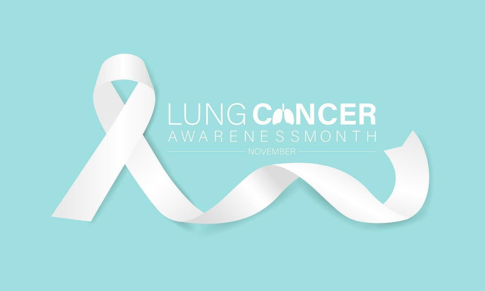 Lung cancer awareness month - November .Banner, poster, card, background design. vector