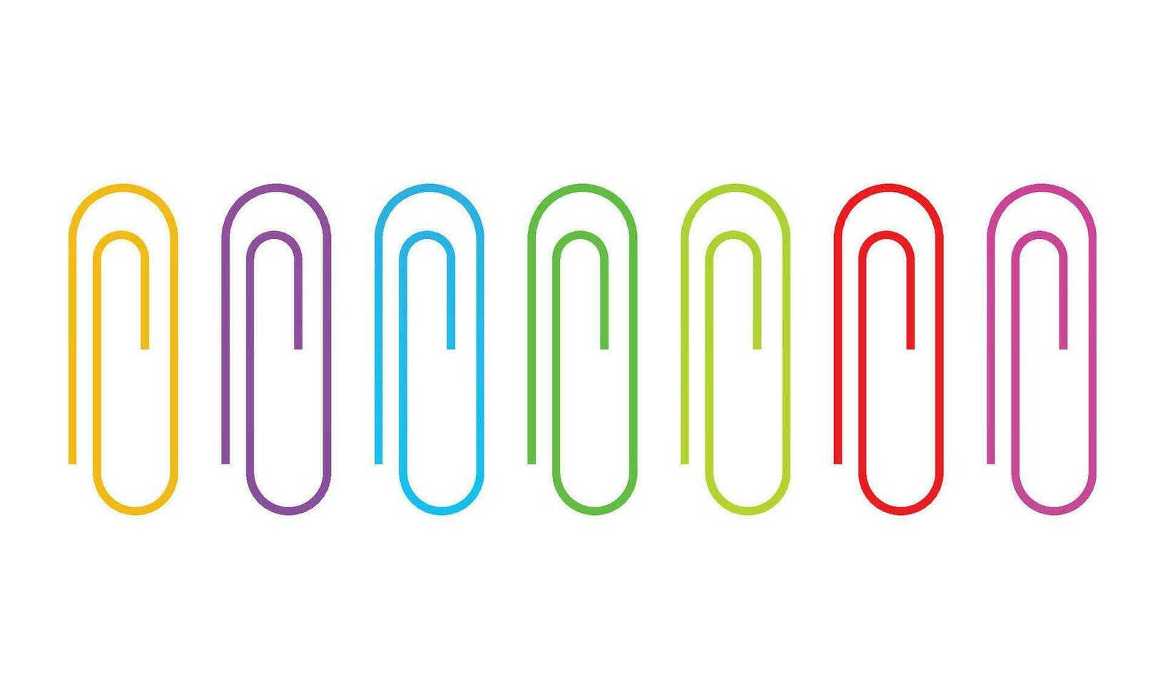 Vector paper clip color isolated vector illustration on white background