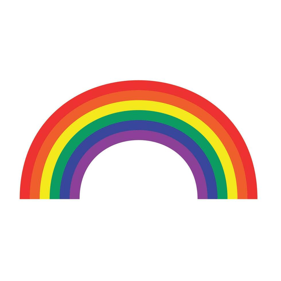 Vector illustration of the colorful rainbow