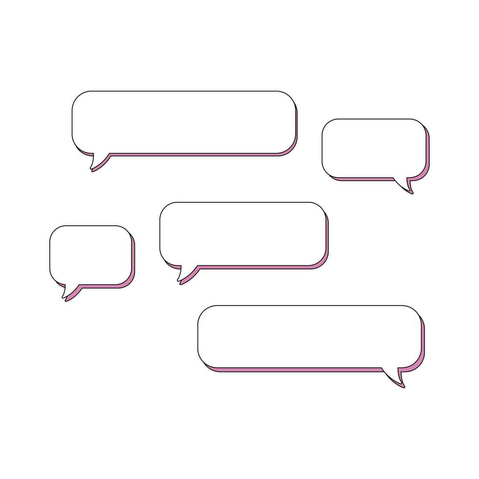 Vector speech bubble message balloon dialog communication comic cartoon