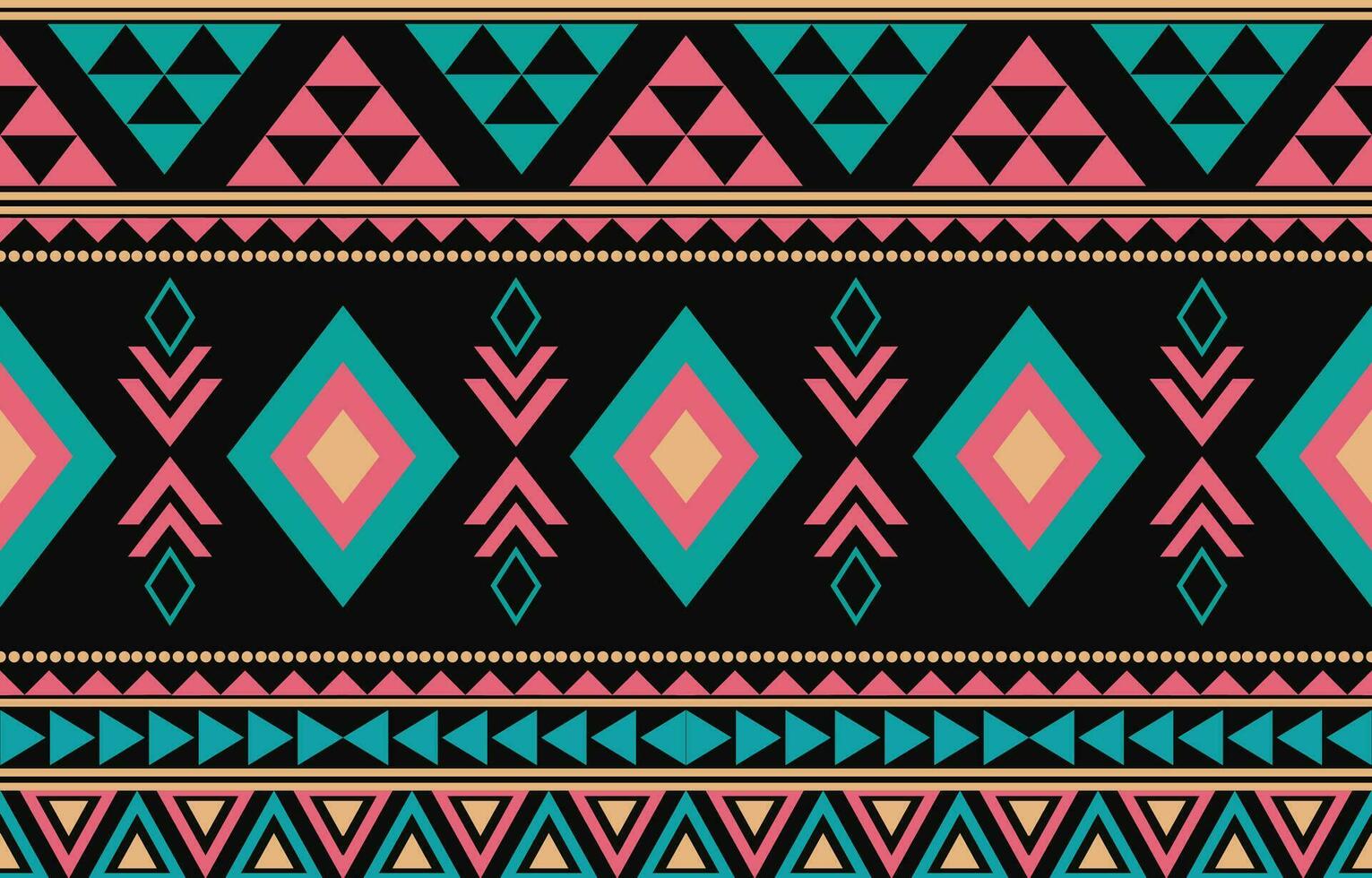 Ethnic abstract ikat art. Aztec ornament print. geometric ethnic pattern seamless  color oriental.  Design for background ,curtain, carpet, wallpaper, clothing, wrapping, Batik, vector illustration.