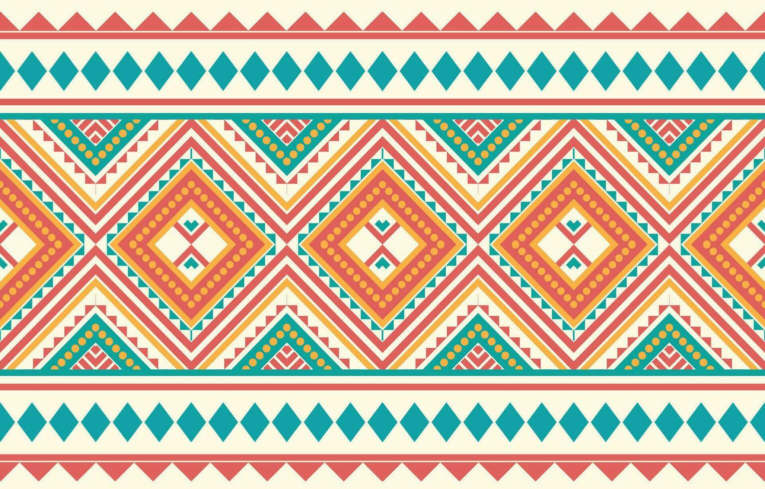 Ethnic abstract ikat art. Aztec ornament print. geometric ethnic pattern seamless  color oriental.  Design for background ,curtain, carpet, wallpaper, clothing, wrapping, Batik, vector illustration.