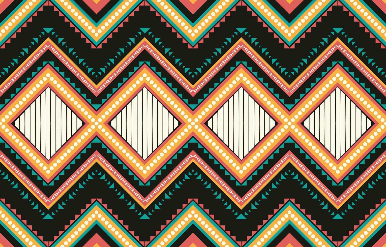 Ethnic abstract ikat art. Aztec ornament print. geometric ethnic pattern seamless  color oriental.  Design for background ,curtain, carpet, wallpaper, clothing, wrapping, Batik, vector illustration.