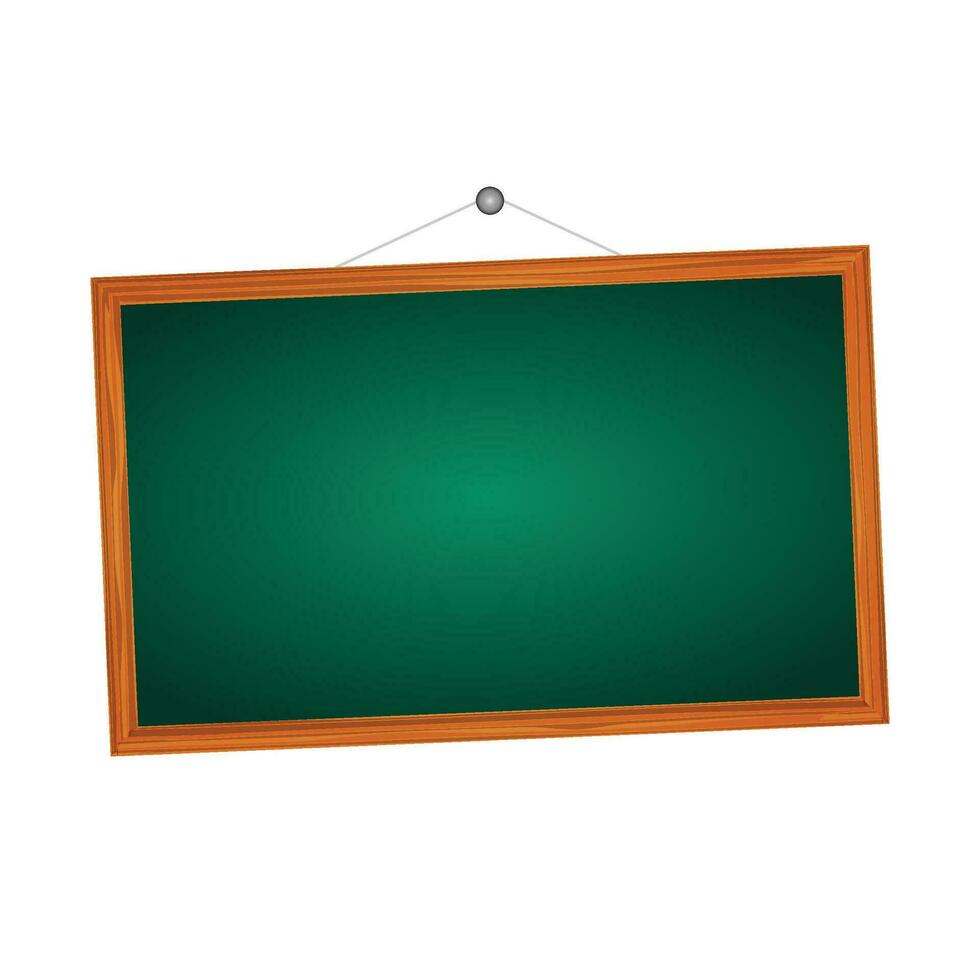 Vector blank blackboard on white background