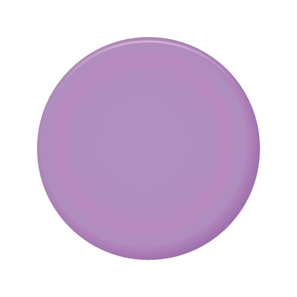 Vector 3d purple circle on white background