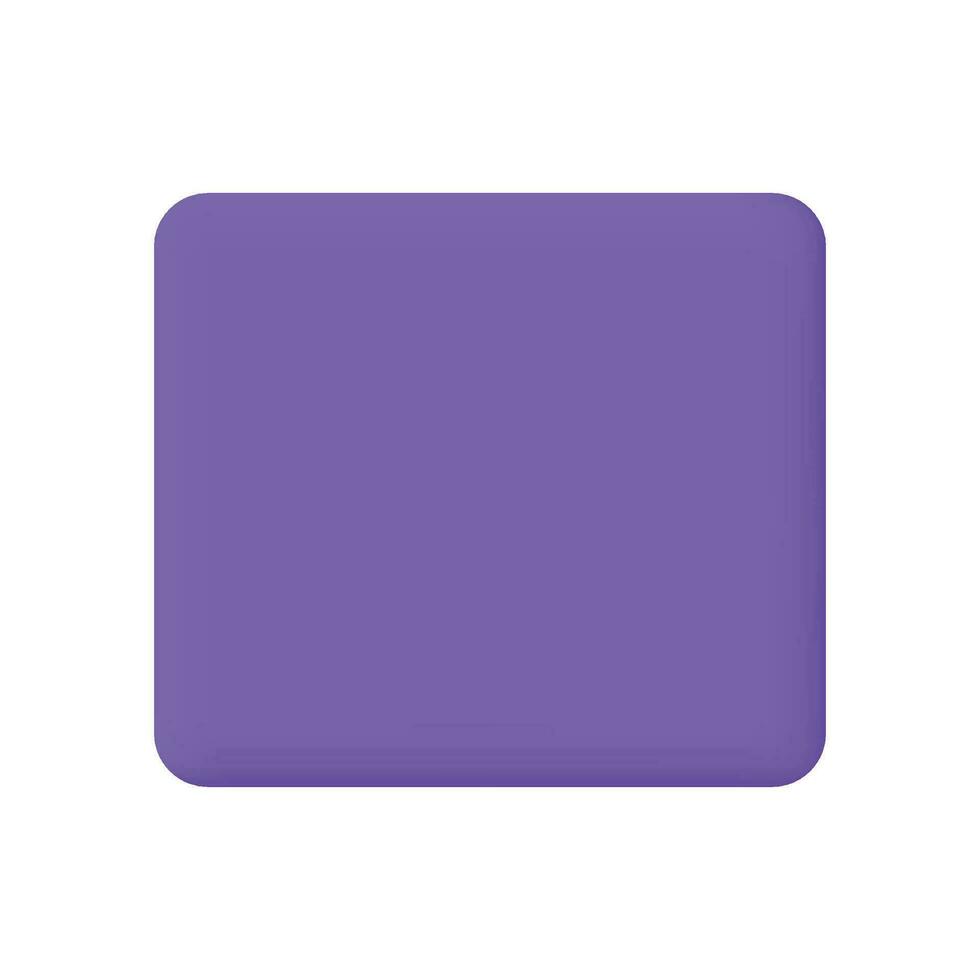 2 Vector 3d purple square speech bubble icons isolated on white pastel background