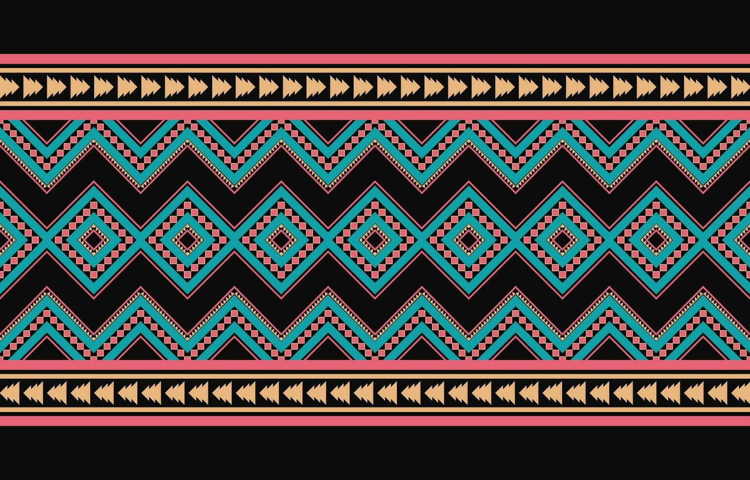 Ethnic abstract ikat art. Aztec ornament print. geometric ethnic pattern seamless  color oriental.  Design for background ,curtain, carpet, wallpaper, clothing, wrapping, Batik, vector illustration.