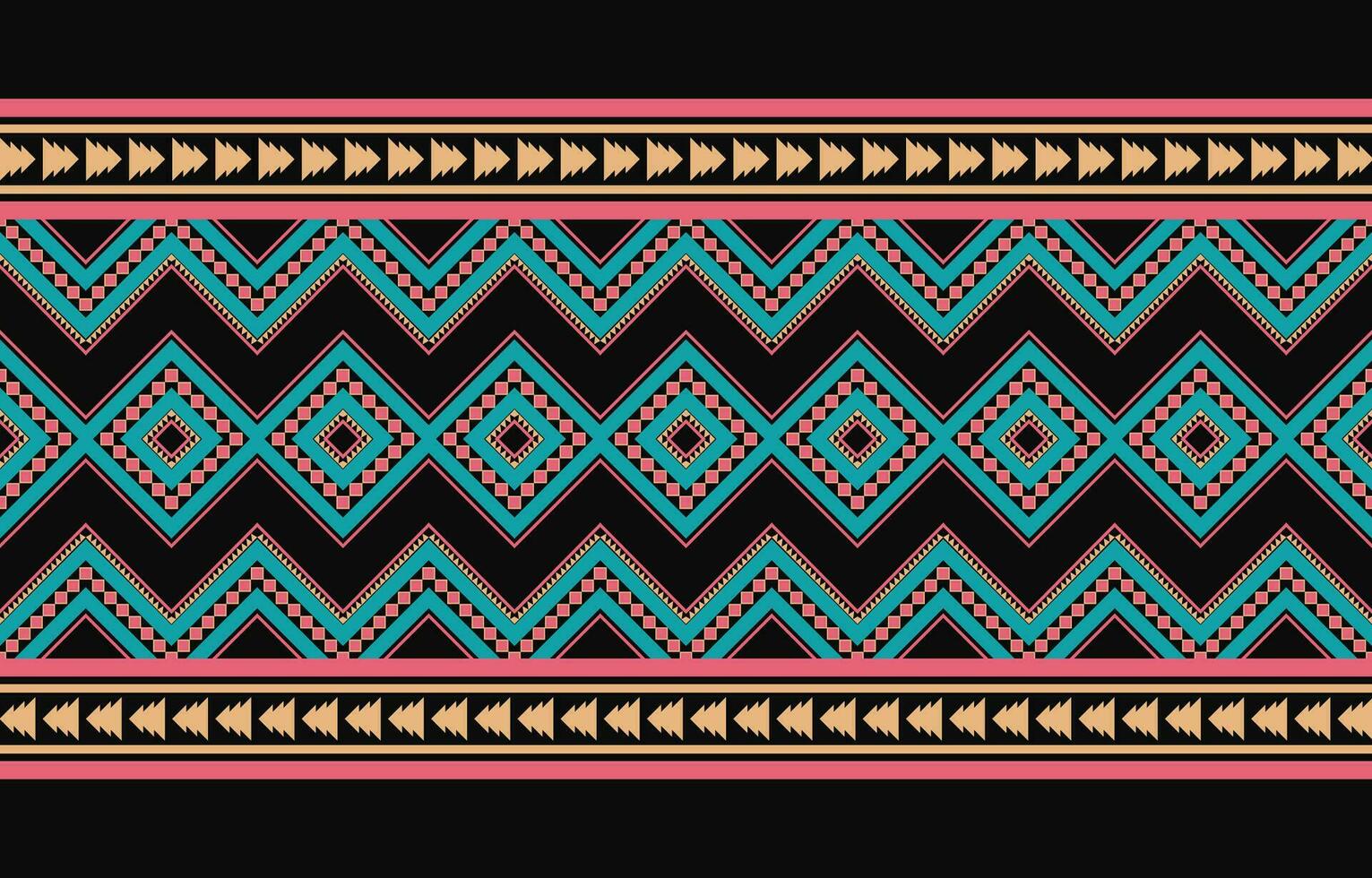 Ethnic abstract ikat art. Aztec ornament print. geometric ethnic pattern seamless  color oriental.  Design for background ,curtain, carpet, wallpaper, clothing, wrapping, Batik, vector illustration.