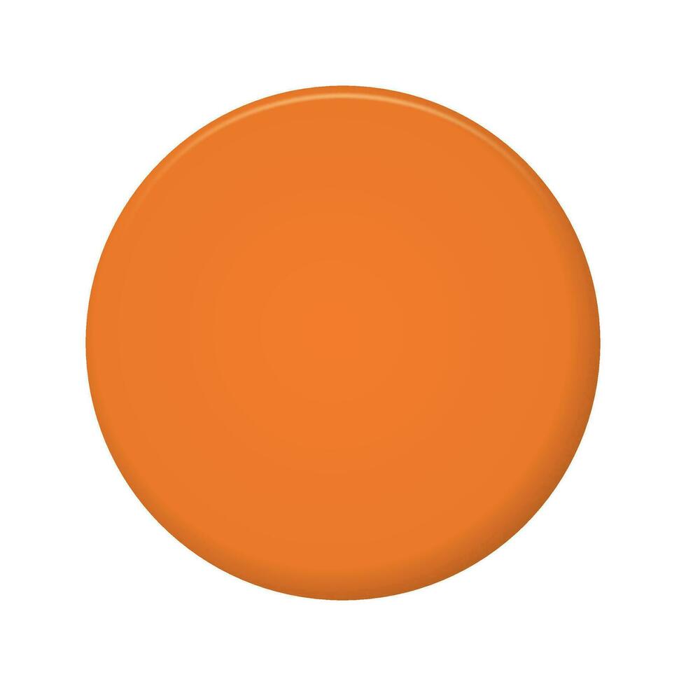 Vector 3d organe circle on white background