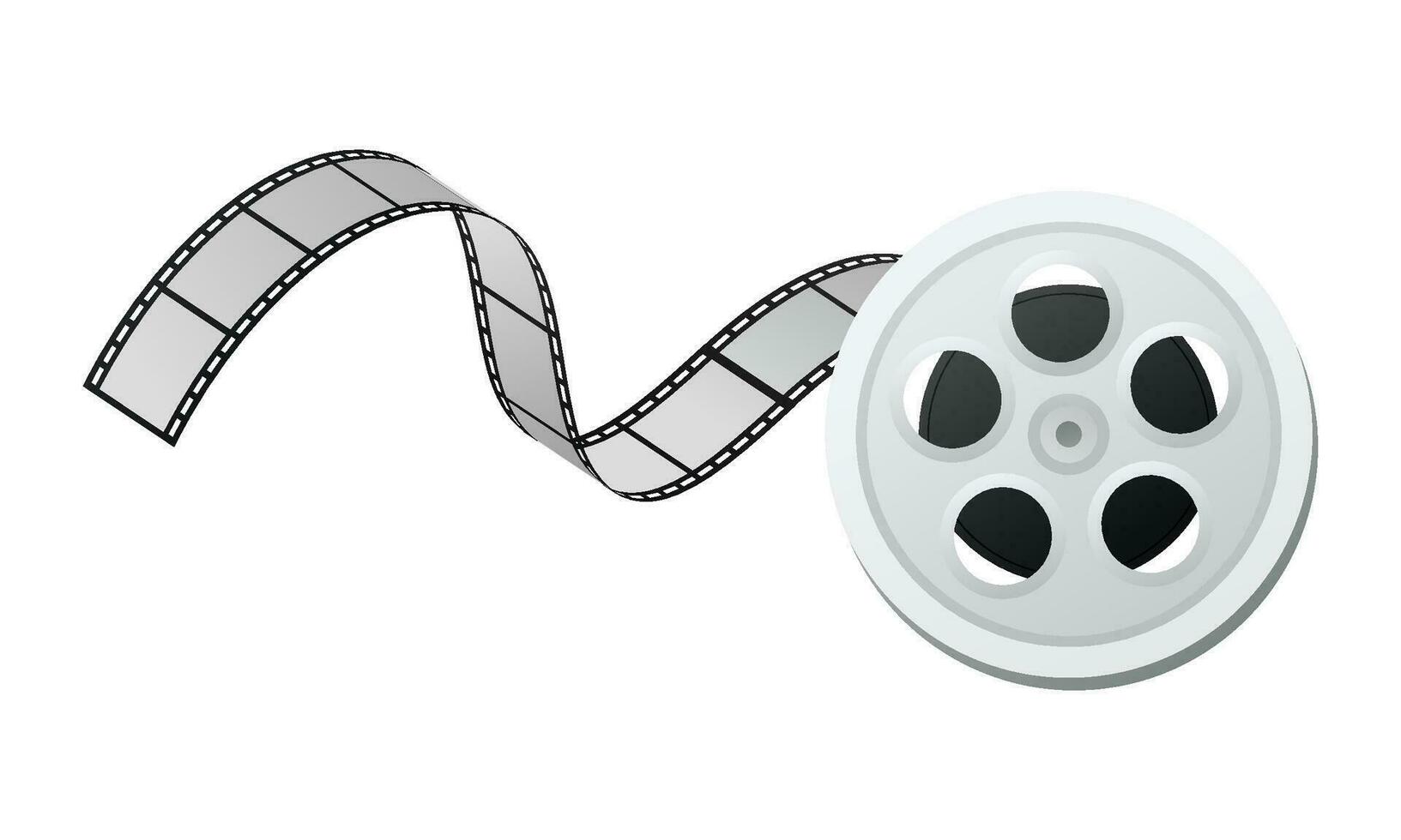 vector antiguo película cinta con película raya terminado blanco antecedentes vector