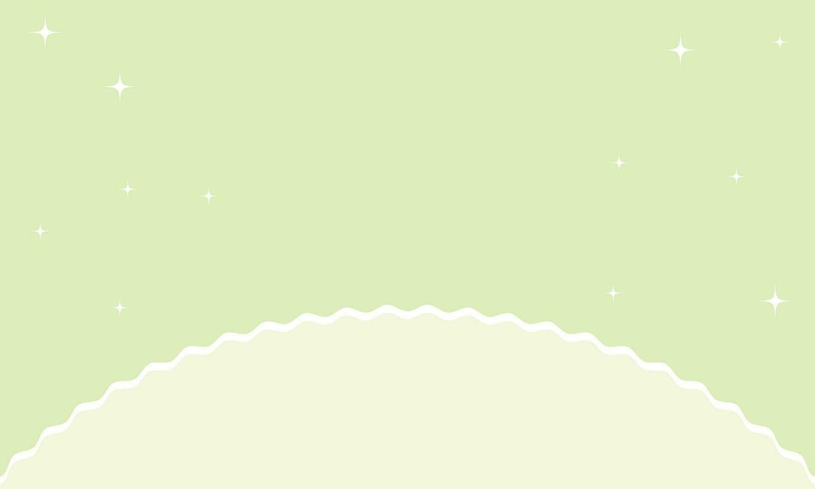 Vector realistic cute green with star background
