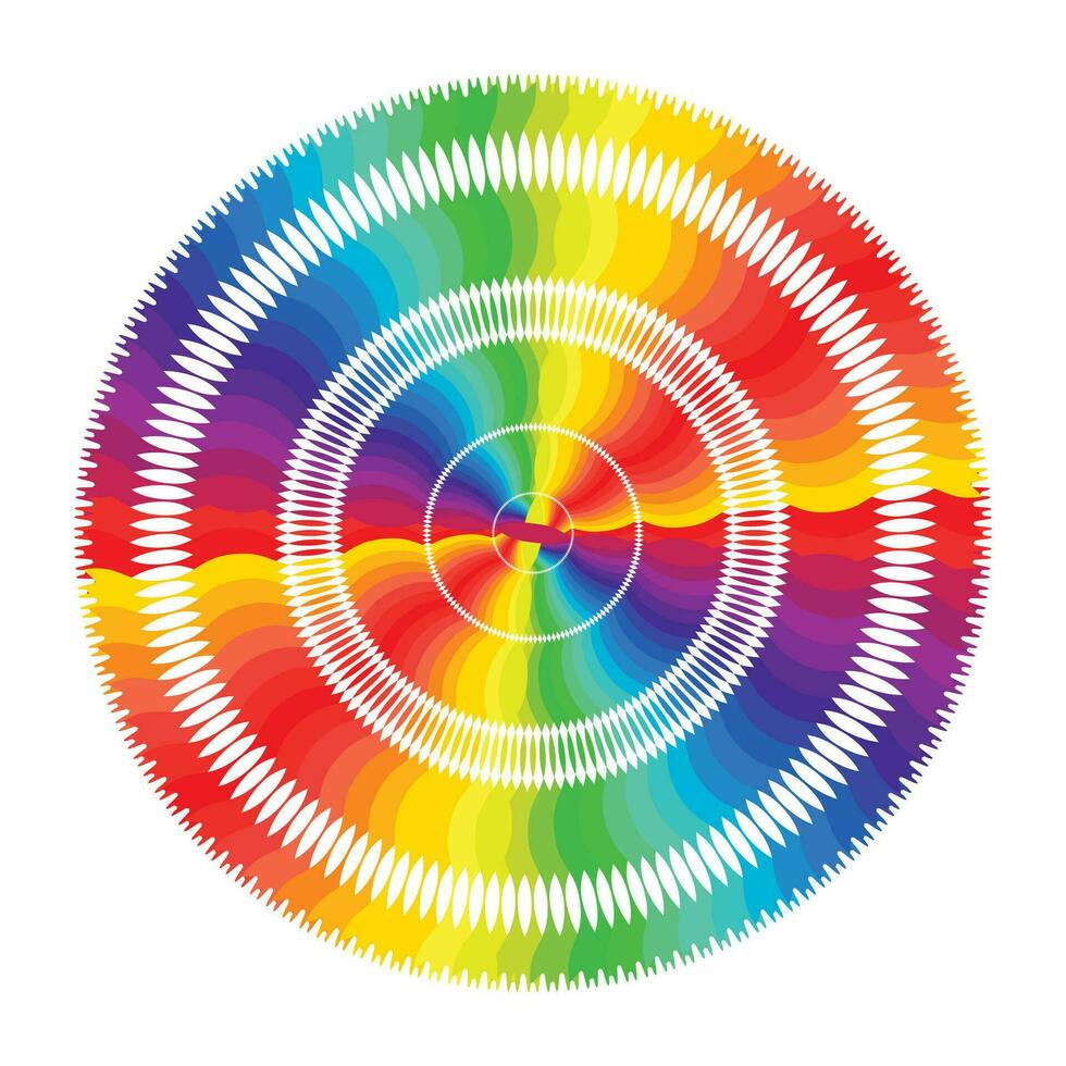 Vector abstract rainbow circles effect background