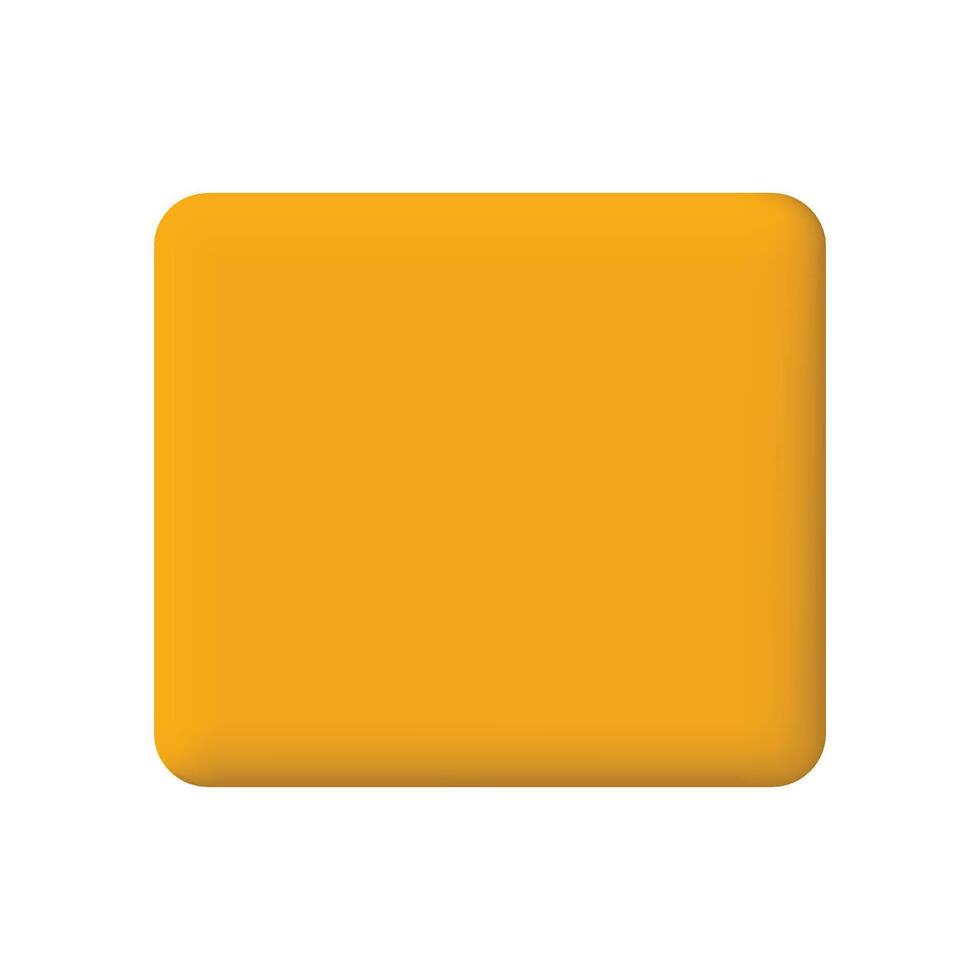 Vector 3d yellow square speech bubble icons isolated on white pastel background