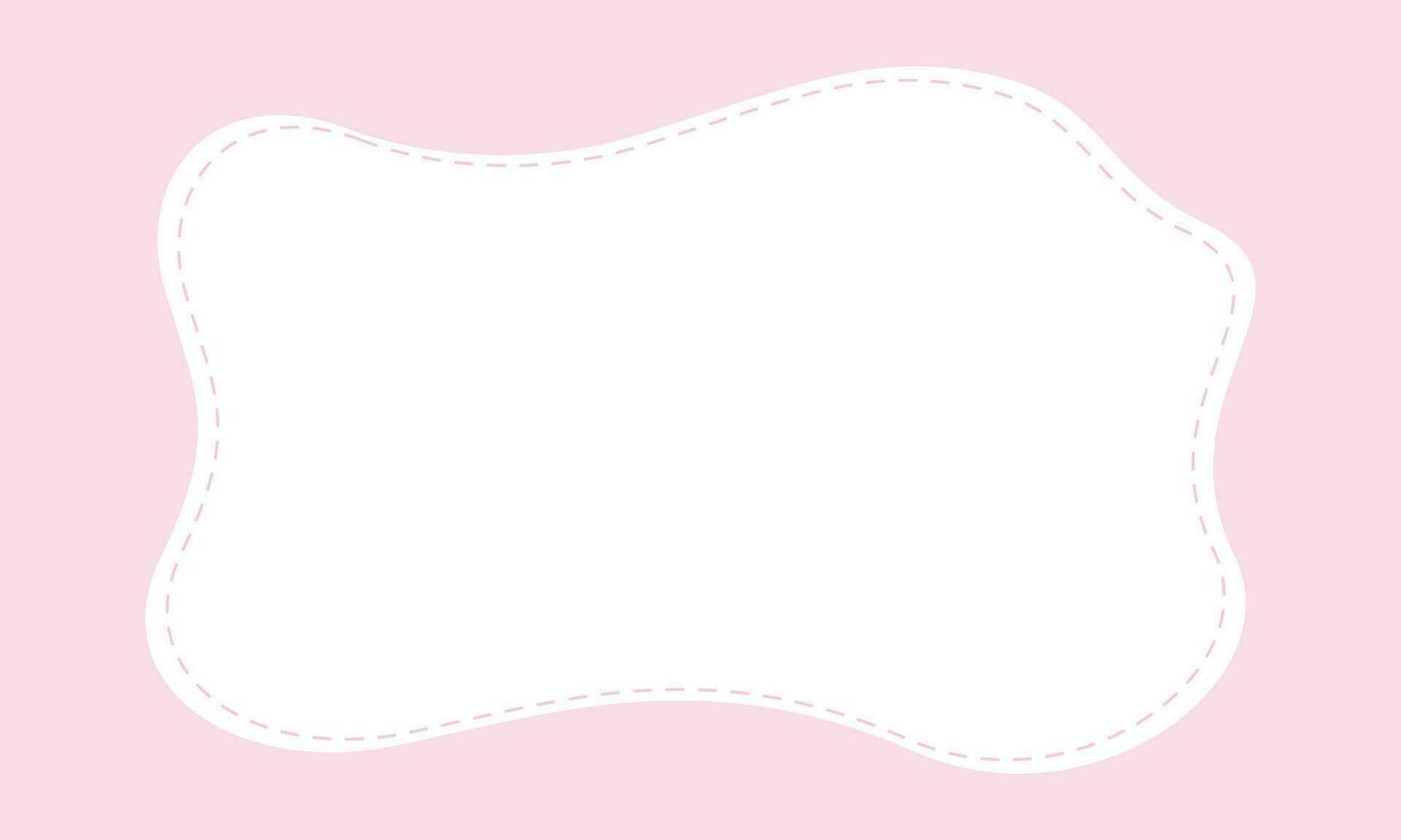 Vector cute pink doodle frame banner template background