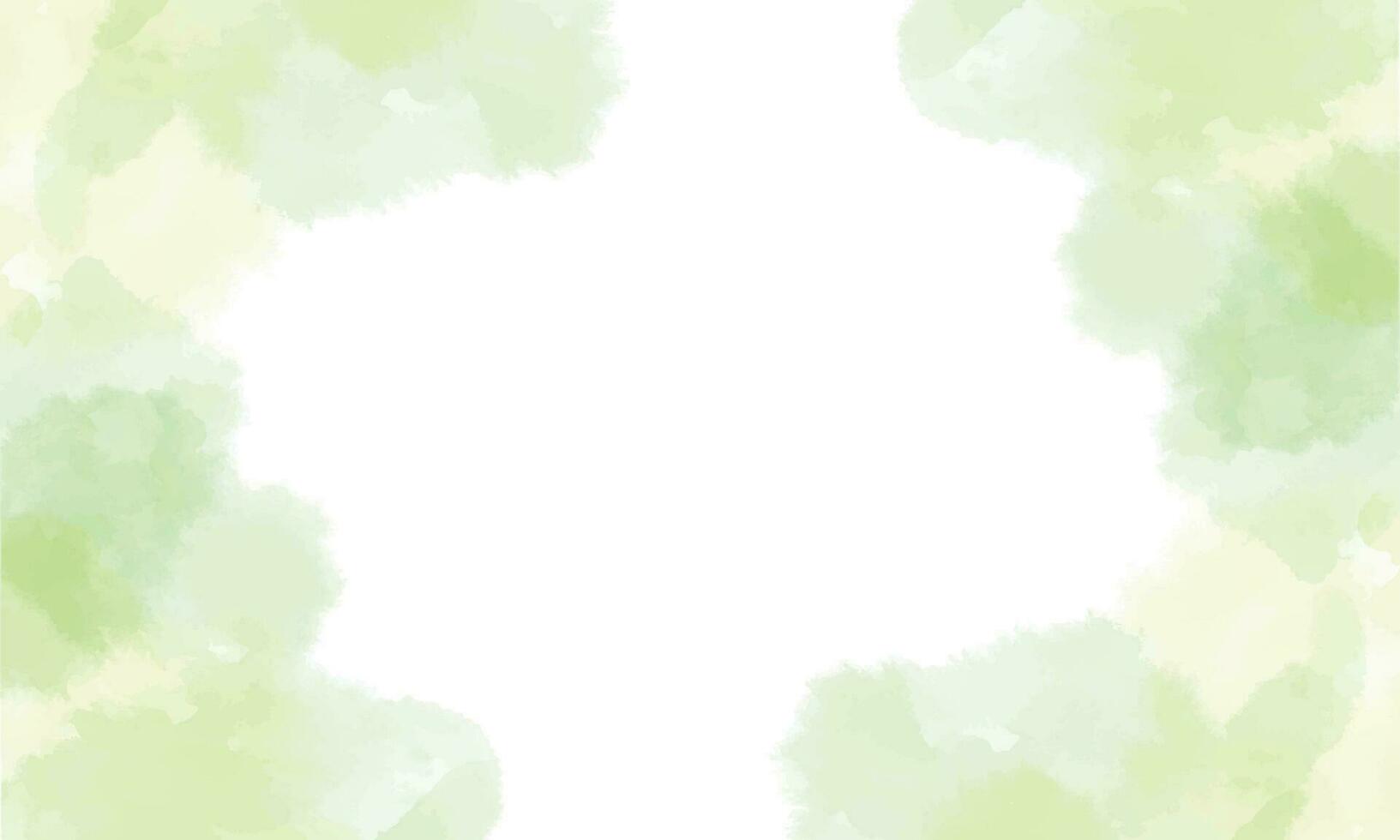 Vector green soft watercolor abstract texture background