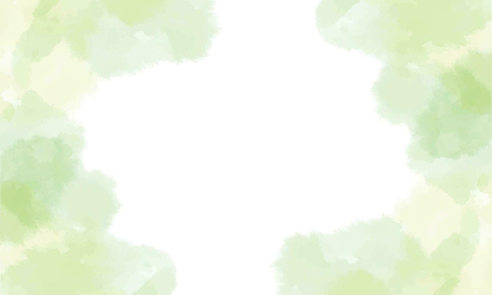 Vector green soft watercolor abstract texture background