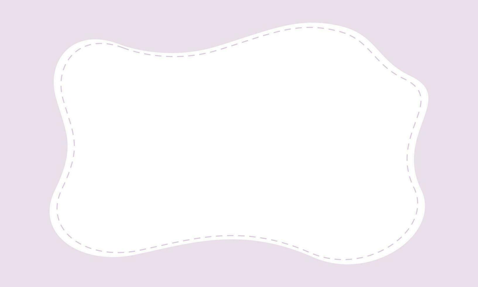 Vector cute purple doodle frame banner template background