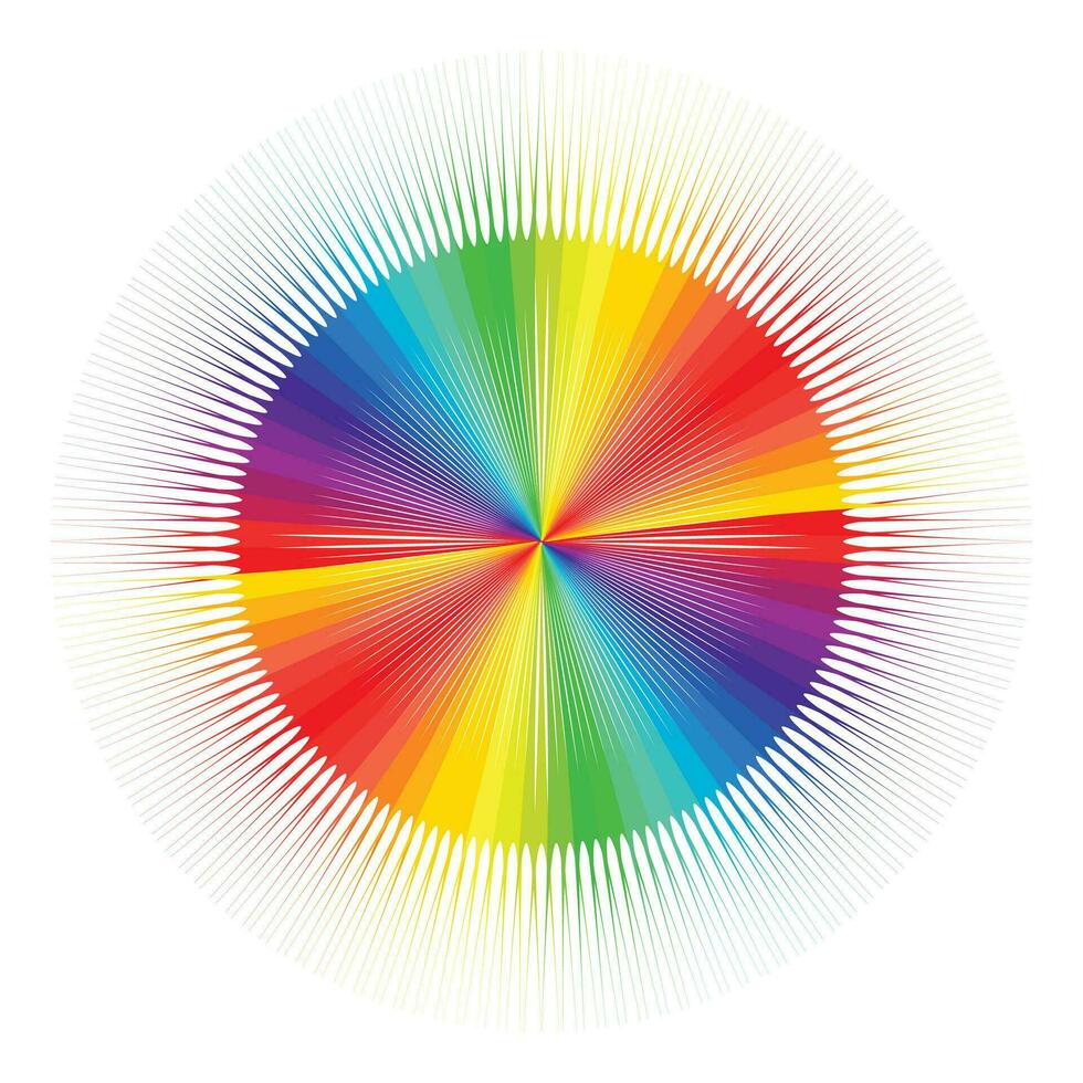 Vector abstract rainbow circles effect background