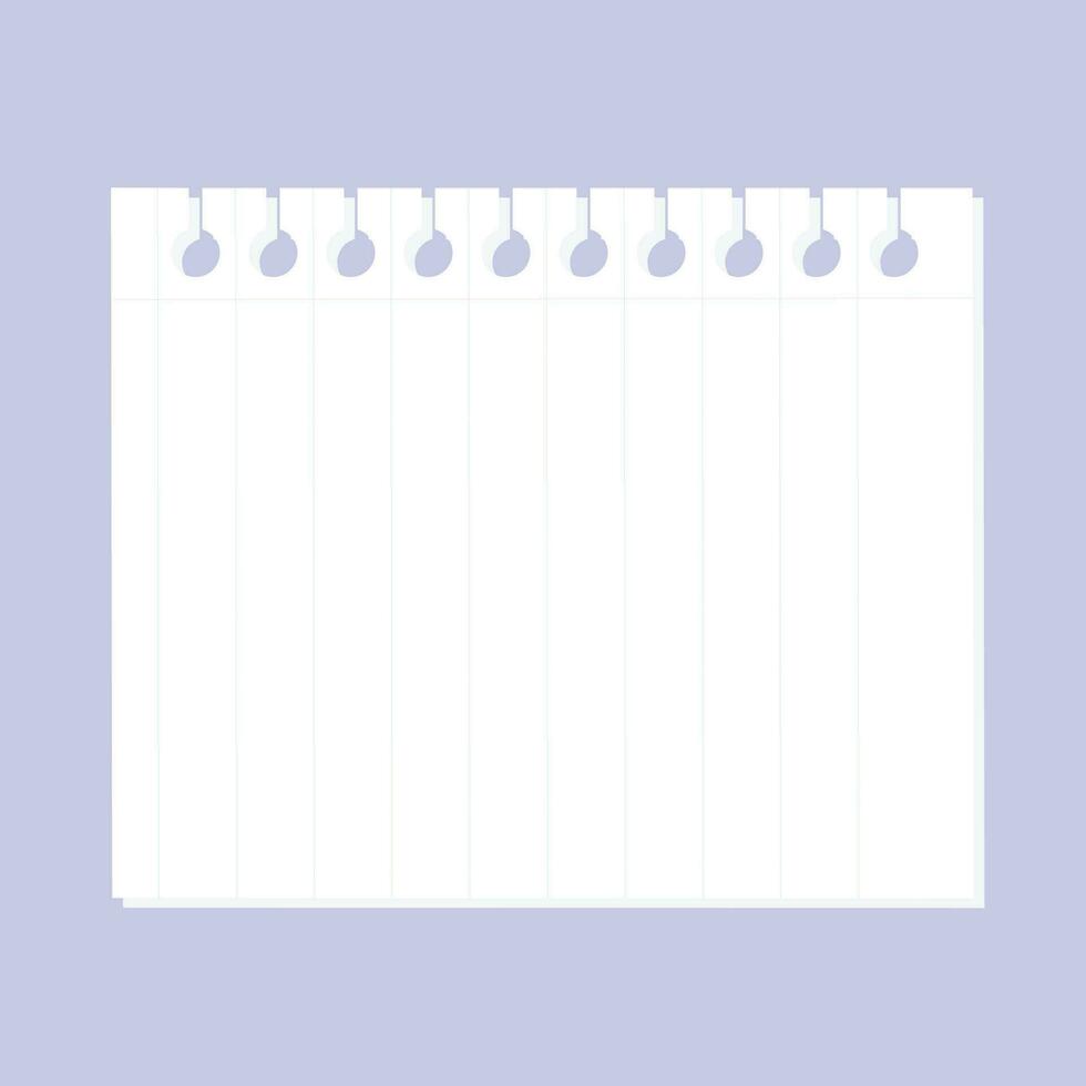 Vector realistic sheets notepads lined and squared paper sheets of notebook