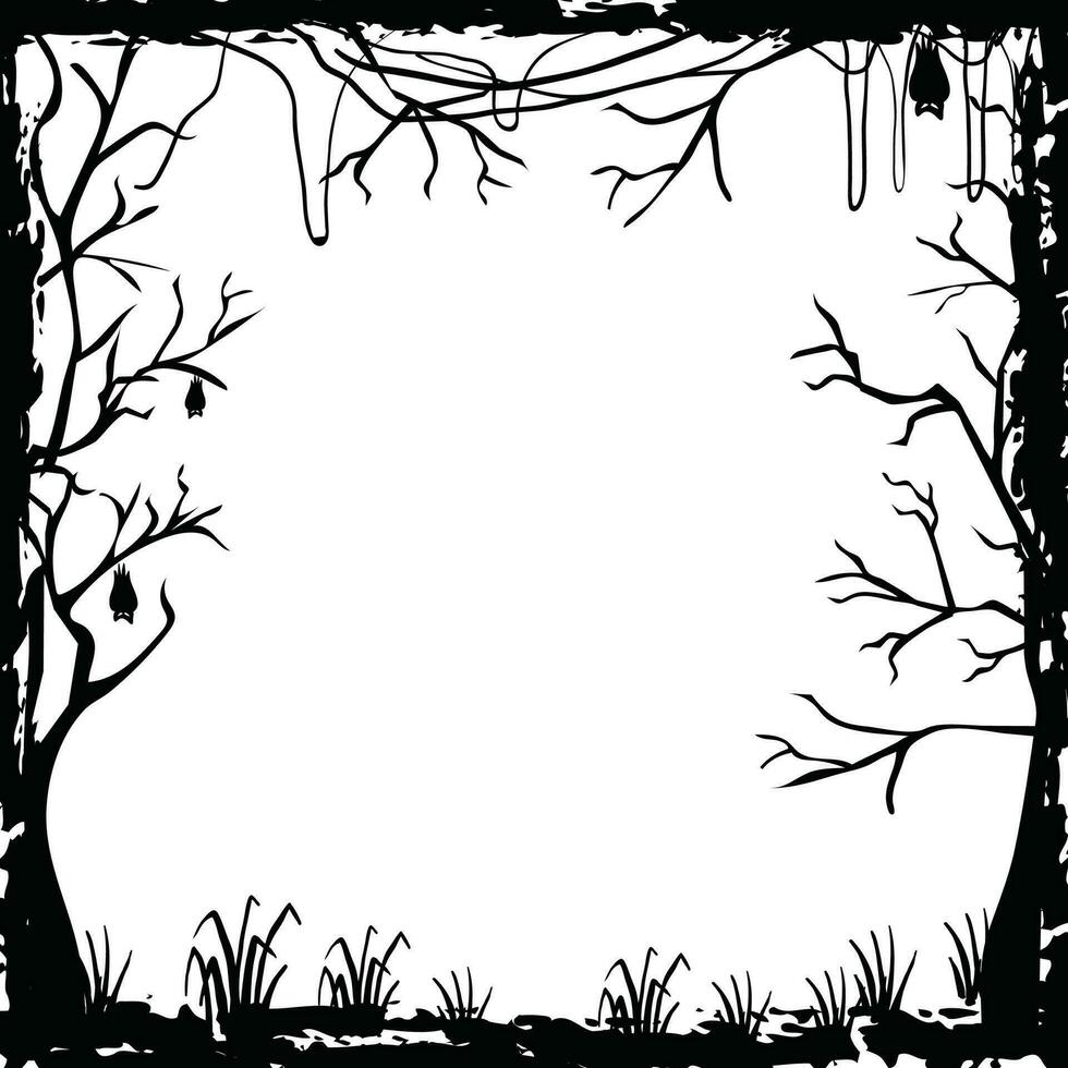 Vector halloween frame concept background