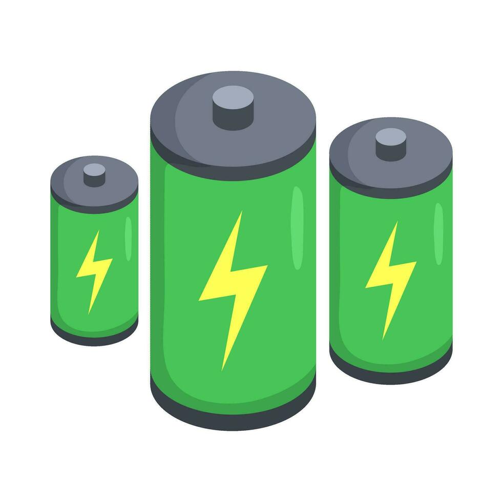 Green technology element isometric icon. vector