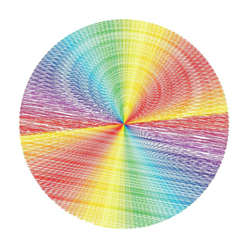 Vector abstract rainbow circles effect background